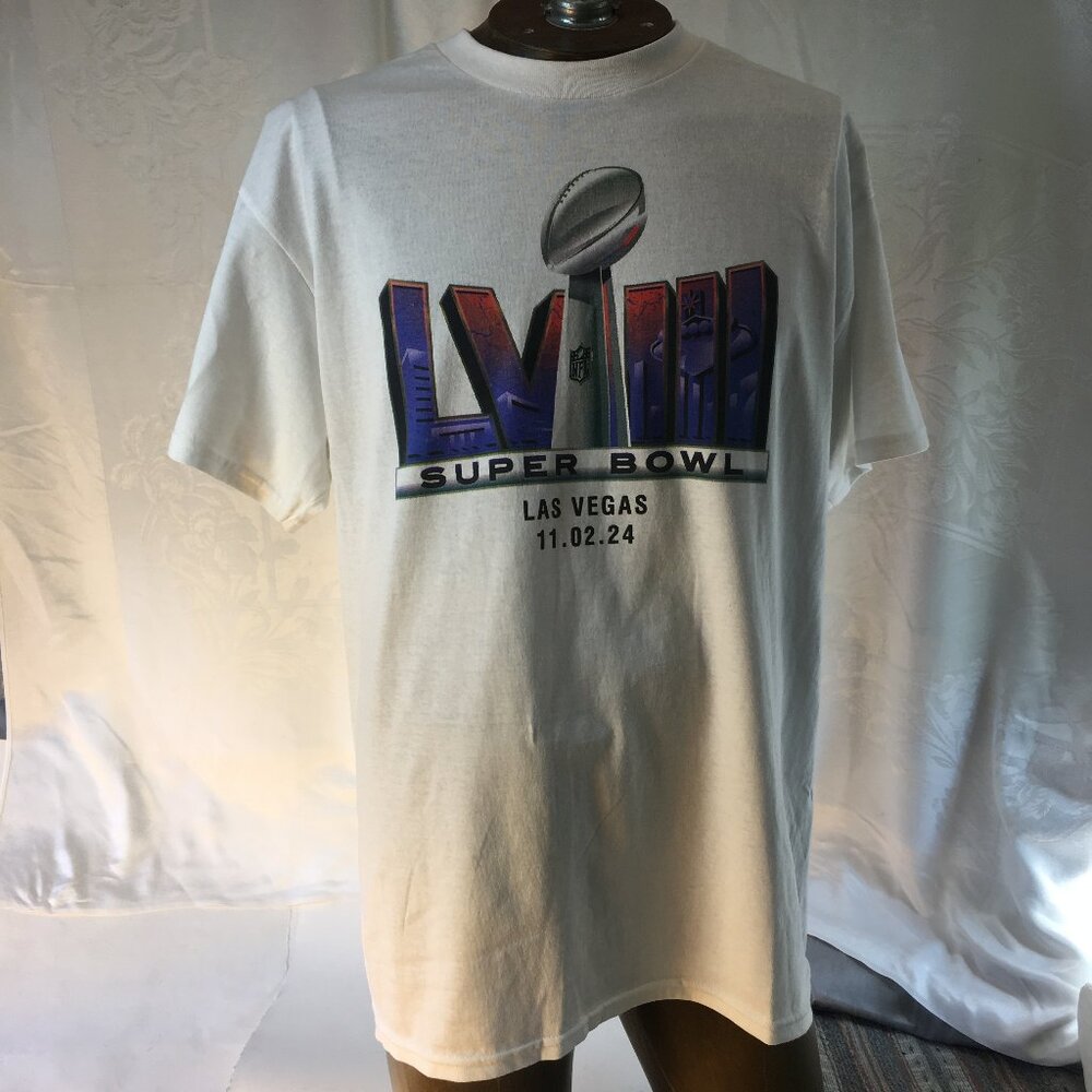 Gildan Bud Light Super Bowl 58 LVIII T-Shirt Men's Sz L T-Shirt Cheifs 49ers